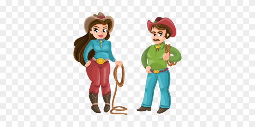 Cowboy Man Woman Girl Western Hat Macho Co - Cowboy Man And Woman #34086