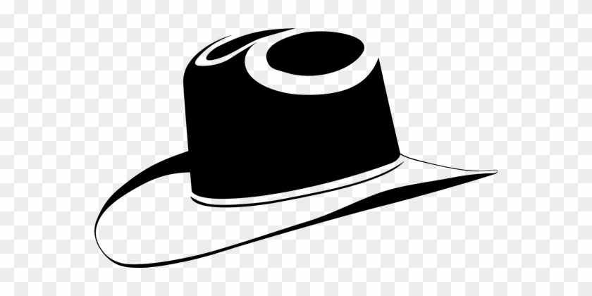 Cowboy Hat Black Cowboy Hat Western Wild W - Black Cowboy Hat Clip Art #34259