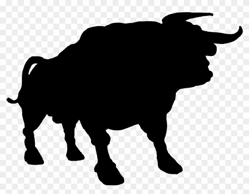 Moose Silhouette, Silhouette Of Bull - Bull Silhouette Png #34276