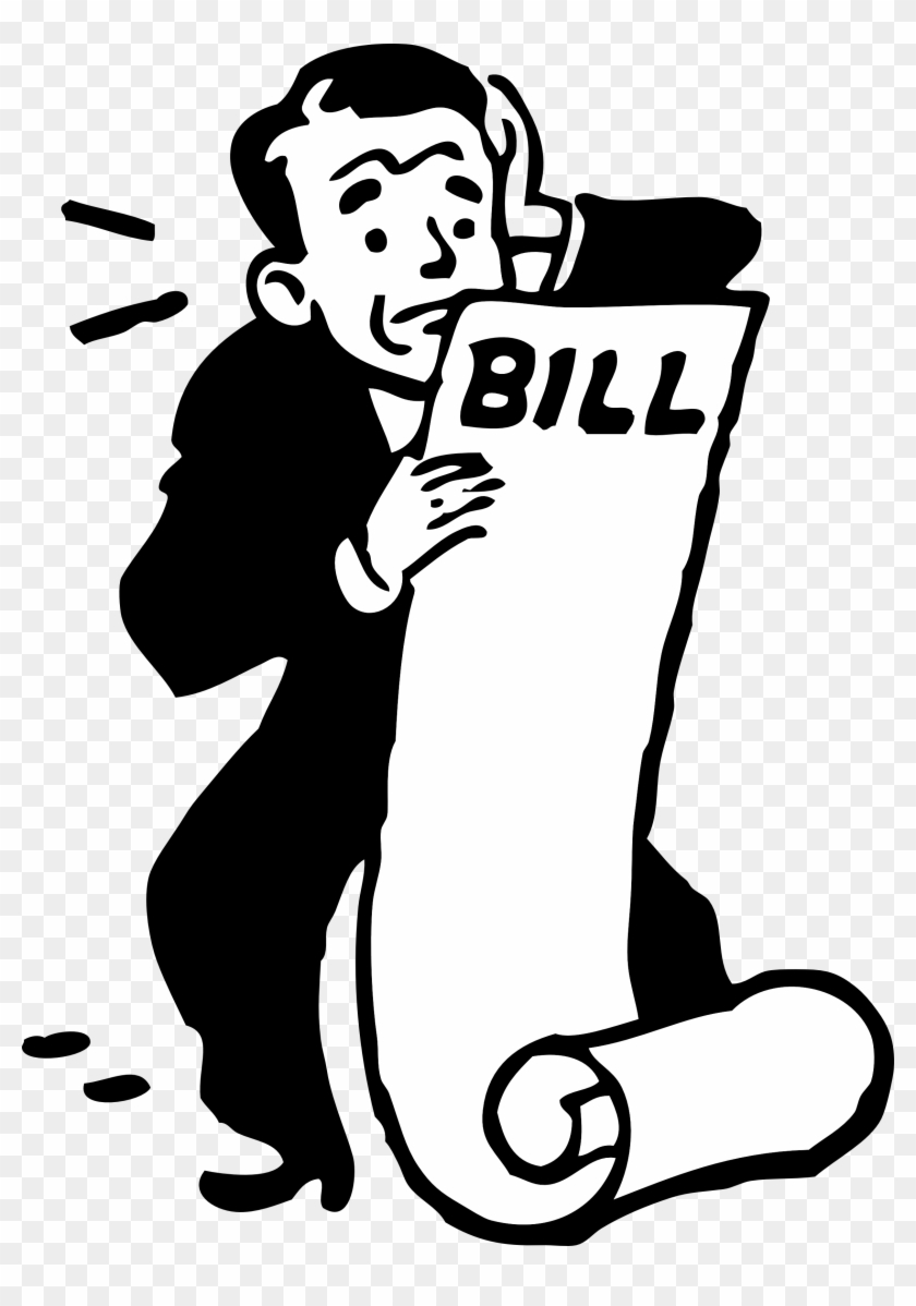 Free Retro Clipart Illustration Of A Worried Businessman - Bills Clipart #34428