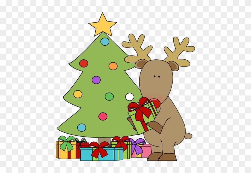 Christmas Tree With Presents Clip Art - Christmas Tree With Presents Clip Art #34456