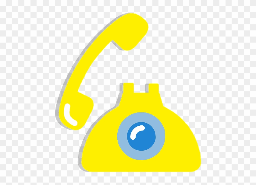 Telephone Old Retro Clipart Sticker Vector Yellow - Graphic Design #34481