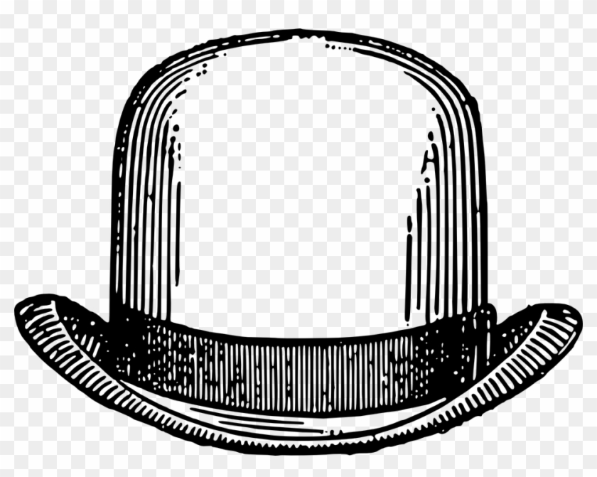 Bowler Hat Vintage Retro Man Fashion Male - Bowler Hat Clip Art #34662