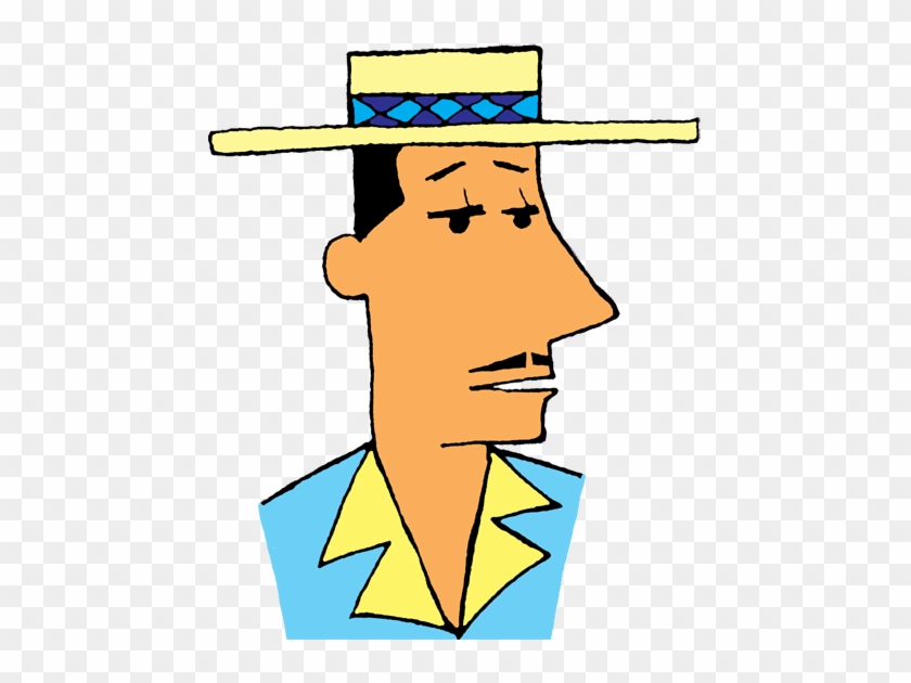 Man In Hat - Man With A Hat Clipart #34666