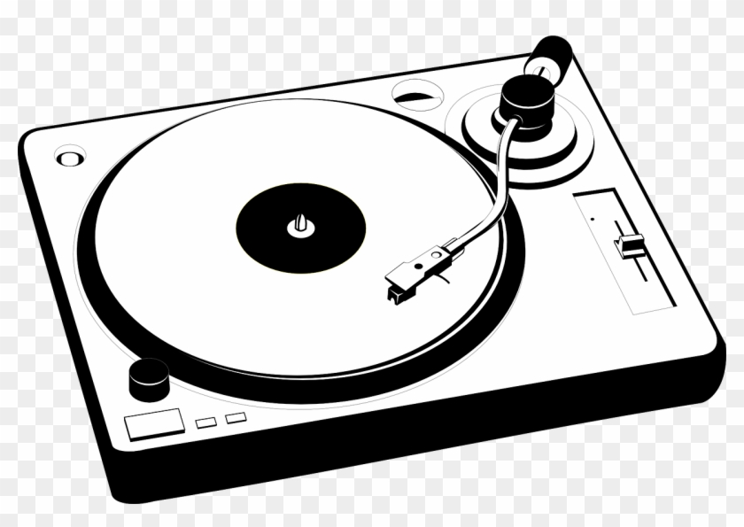 Turntable Vinyl Retro Music Spinning Needle Dj - Turntables Black And White #34777