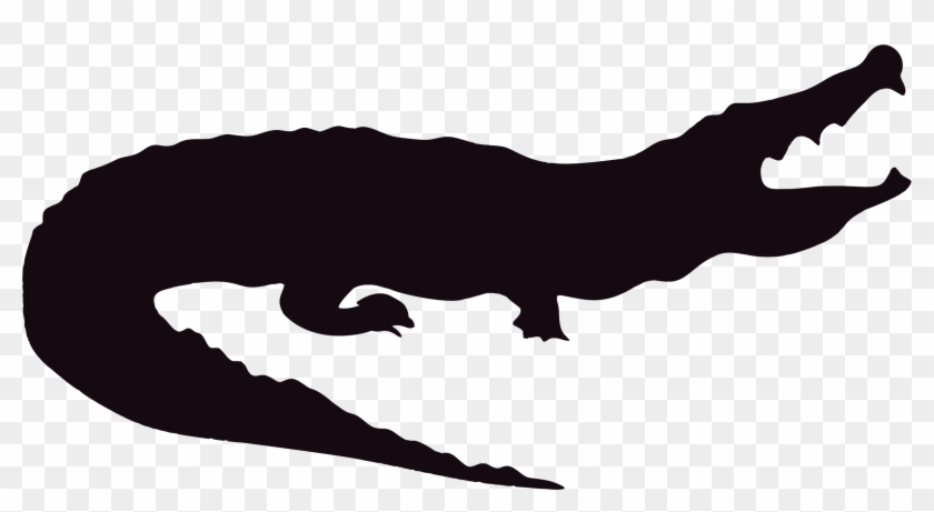Clipart Alligator Silhouette Clip Art - Alligator Silhouette Clip Art #34789