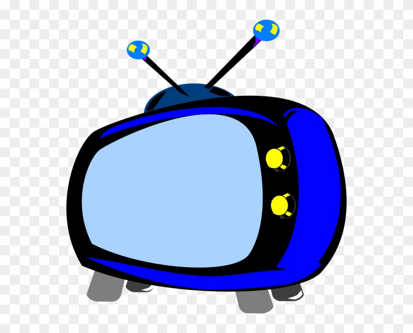 Blue Retro Tv Clip Art At Clker - Color #34808