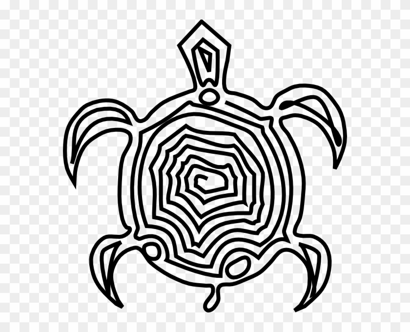 Hawaiian Tribal Turtle Clipart - Polynesian Tribal Turtle Drawings #34911