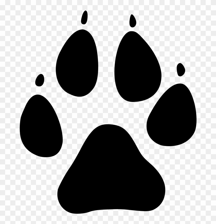 Paw Print Dog Paw Vector Graphic - Dog Paw Print Vector #35151