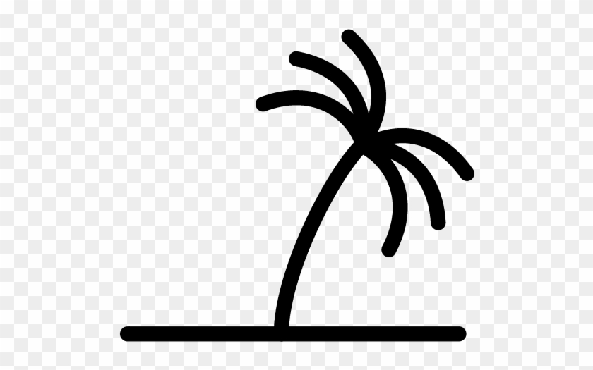 Palm Tree Icon - Palm Tree Line Icon #35334