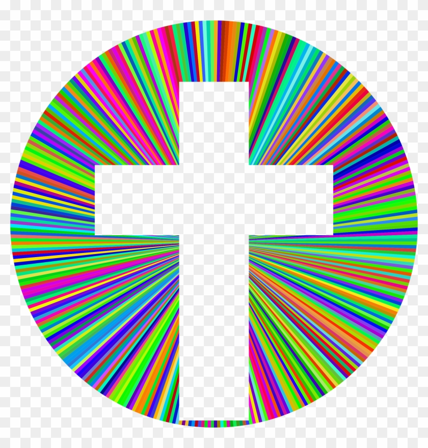 Cross Picture Clipart Prismatic Cross Halo Png - Cross Clip Art Colorful #35360