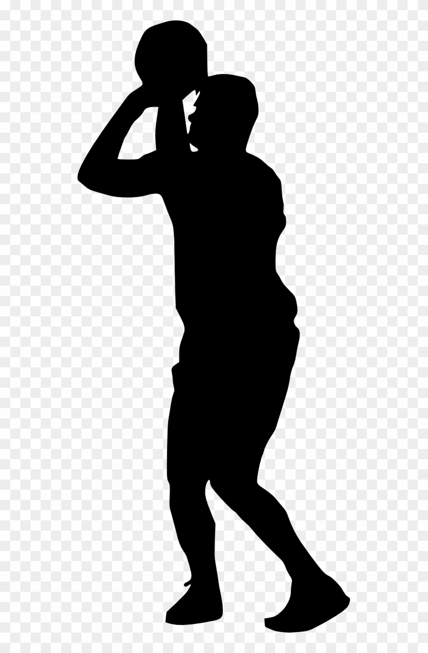 19 Basketball Player Silhouette - Basketball Player Png Clipart #35396