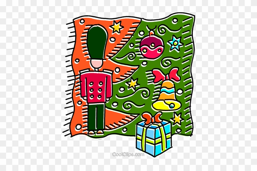 Toy Soldier Under The Christmas Tree Royalty Free Vector - Clip Art #35425