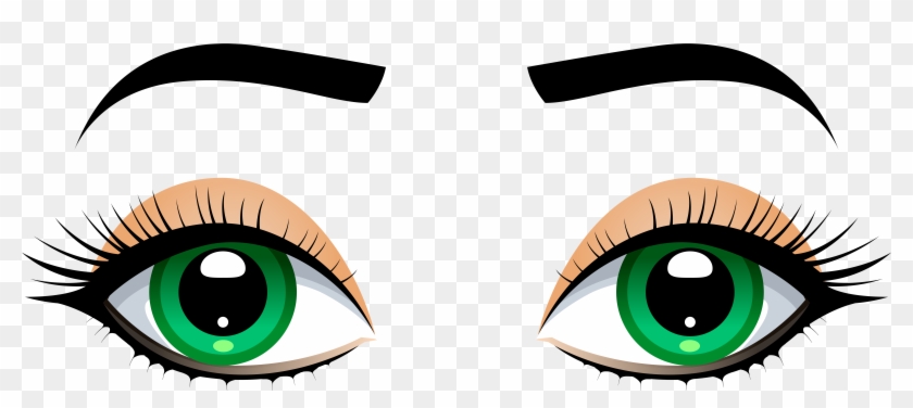 Female Eyes With Eyebrows Png Clip Art - Eyebrows Clipart #35540