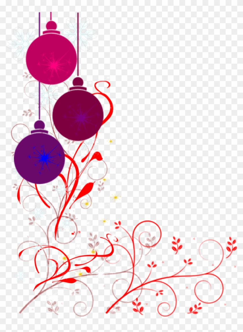 Christmas - Transparent Christmas Border Corners #35587