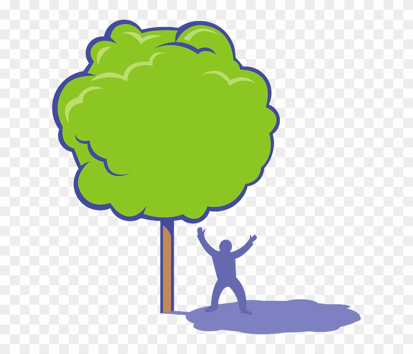 Under, Man, Plants, Tree, Cartoon, Shadow, Field - Shady Tree - Free  Transparent PNG Clipart Images Download