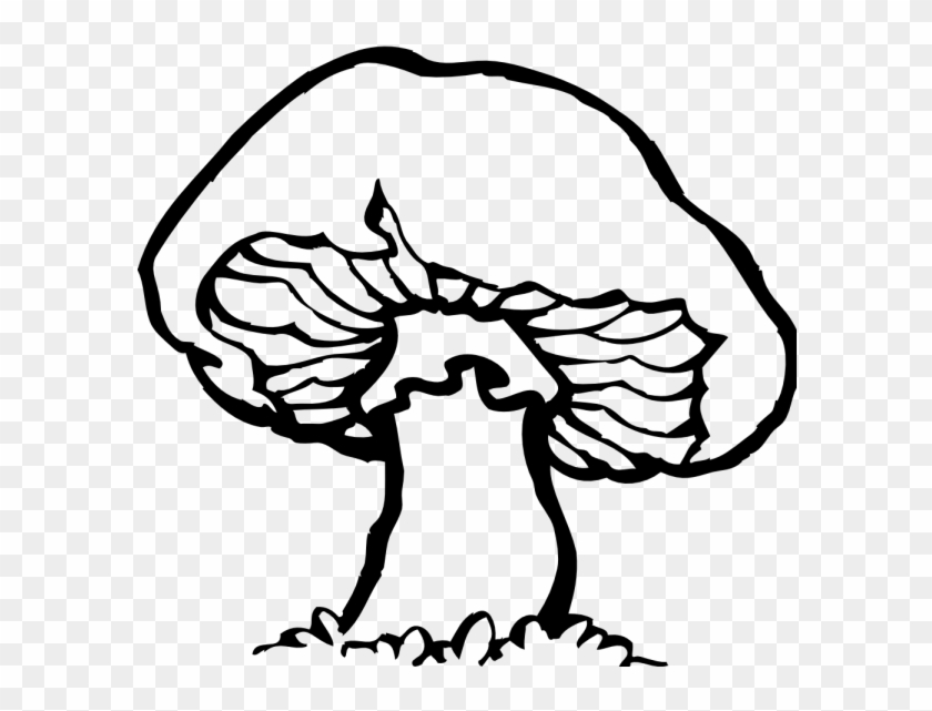 Mushroom Clipart Black And White - Mushroom Black And White #35808