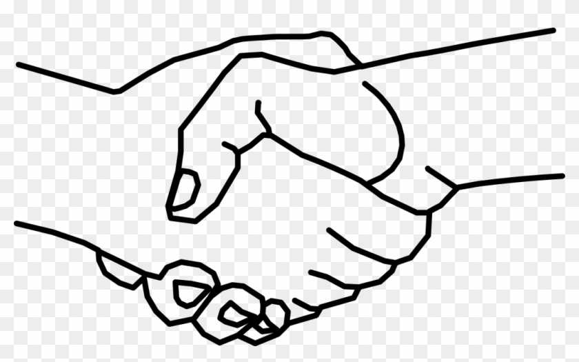 Logo Clipart Shake Hand - Hands Shaking Drawing #204098