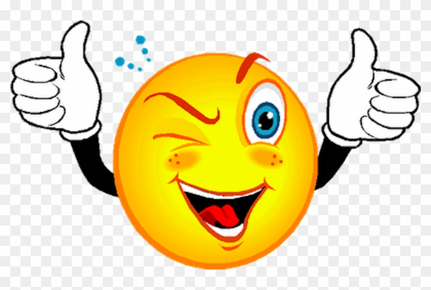 Smiley Wink Emoticon Clip Art - Smiley Face With Thumbs Up #204112