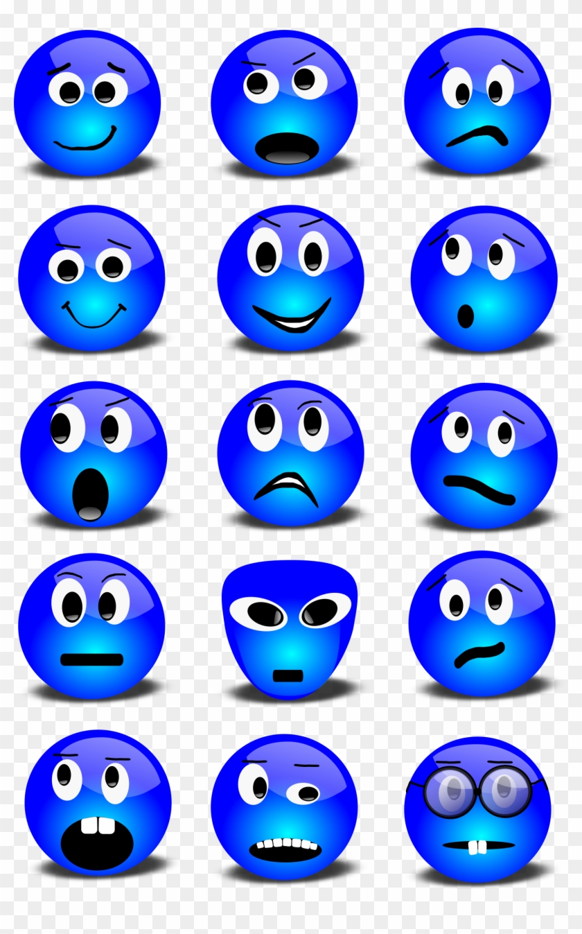 Thank You Smiley Face Clipart - Smileys Blue #204140