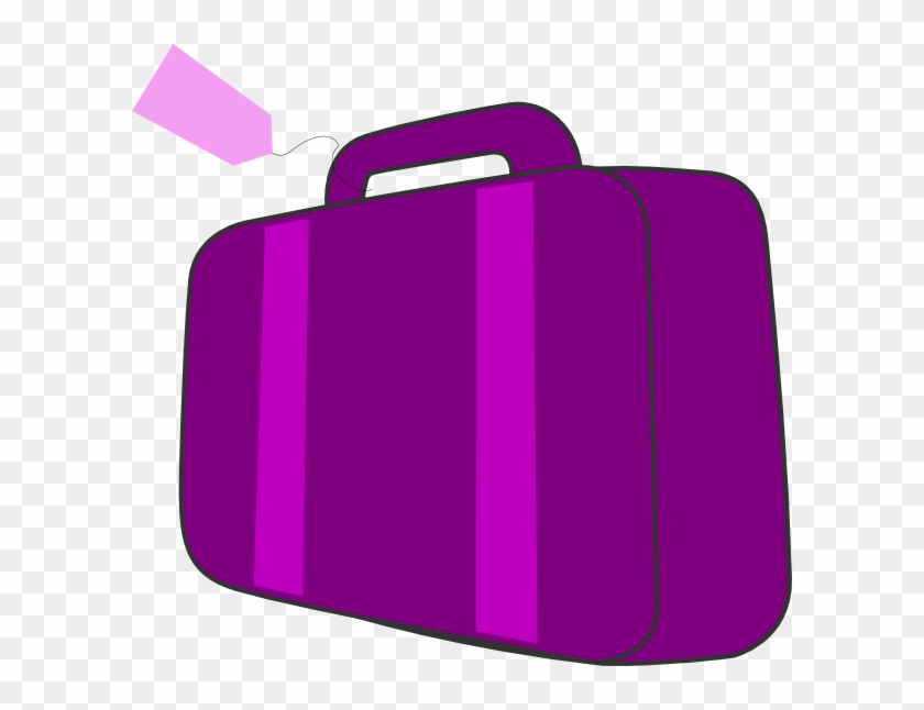 Purple Suitcase Clip Art At Clker - Purple Suitcase Clipart #204600