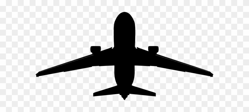 Airplane Clipart Black And White - Plane Vector Png #204622