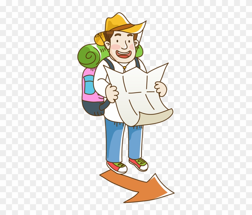 Travel Cartoon Man Child Illustration - Travel Cartoon Man Child Illustration #204706