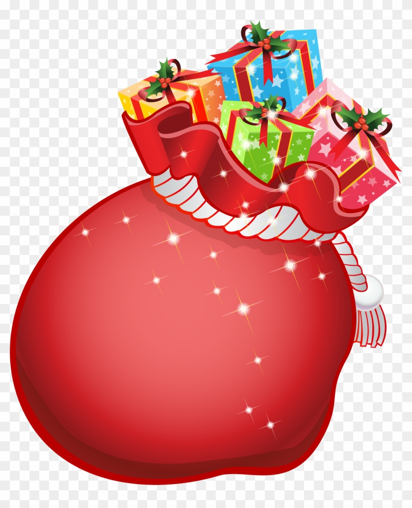 Santa Bag With Gifts Transparent Png Clip Art - Santa Bag With Gifts Transparent Png Clip Art #204749