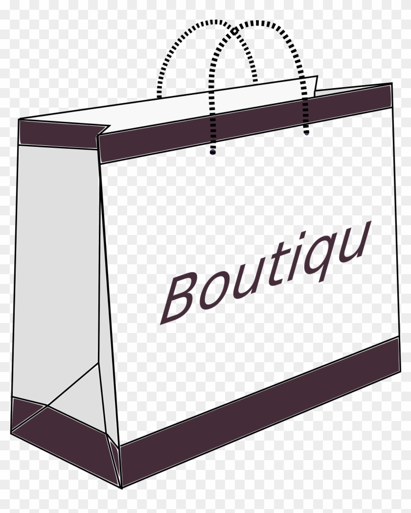 Boutique Shopping Bag - Shopping Bags Clipart Black And White #204782