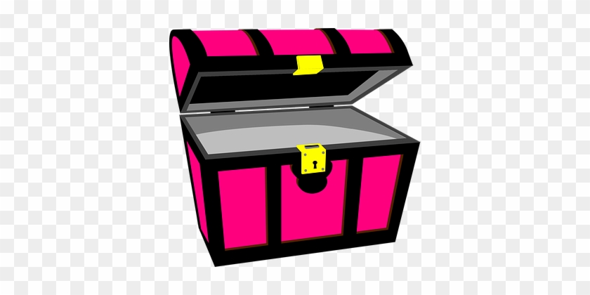 Pirate Treasure Chest Rich Open Pink Pirat - Pink Treasure Chest Clipart #204818