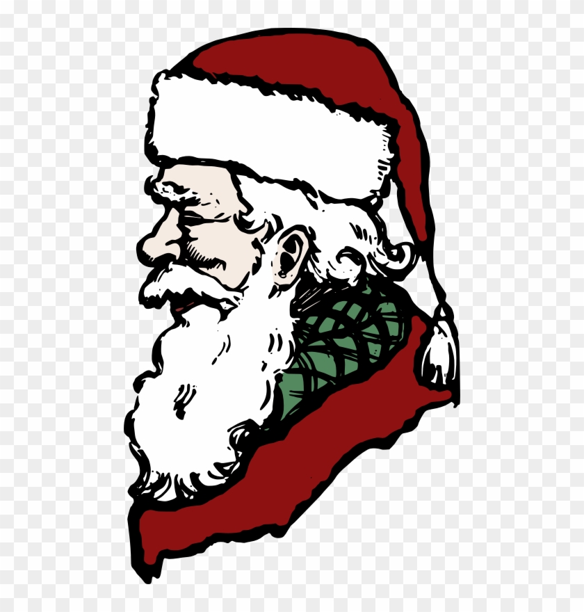 Vintage Santa Claus Clip Art In Side View On Your Personal - Side View Of Santa Drawing #204837