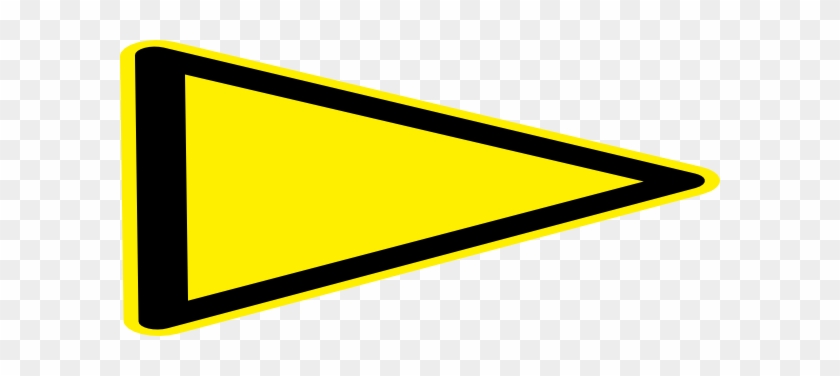 Flag Clipart Yellow - Yellow Triangle Road Sign #205497