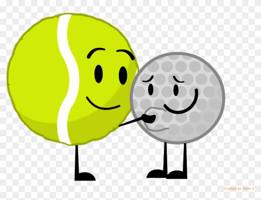 Tennis Ball Ruping Golf Ball's Stomach By Thedrksiren - Tennis Ball And Golf Ball Bfdi #205552