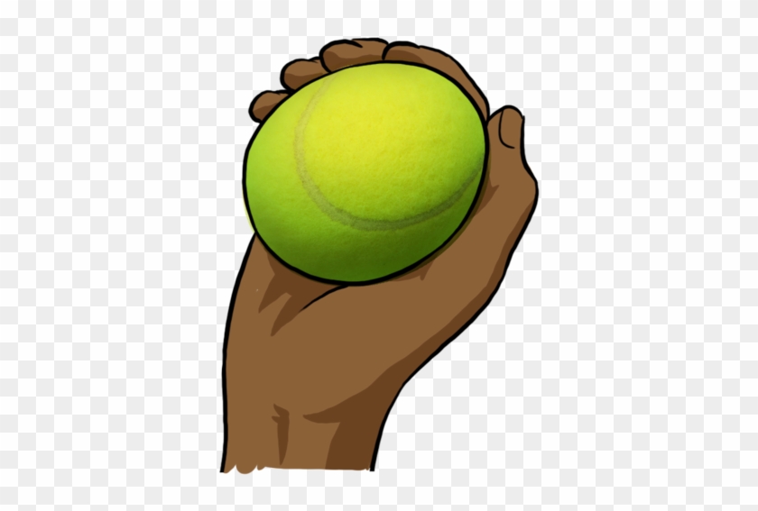 Compressing A Tennis Ball - Hand Holding Tennis Ball Drawing #205658