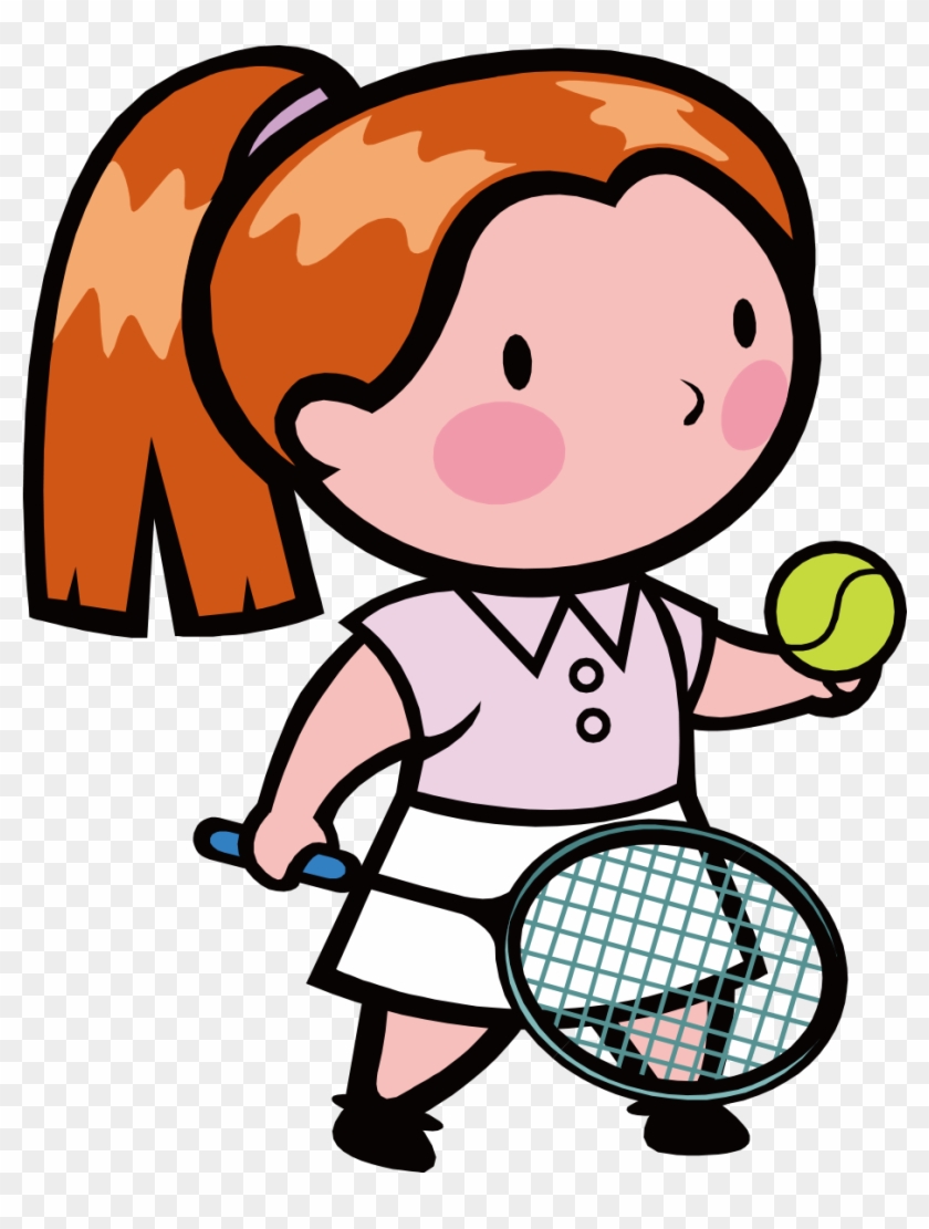 Tennis Girl Coloring Book Page Play - Tennis Coloring Pages #205742