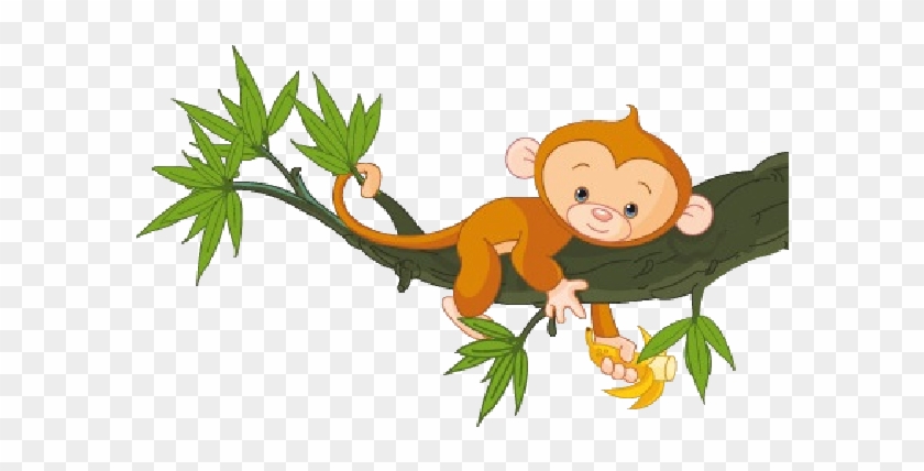 Cute Funny Cartoon Baby Monkey Clip Art Images - Cartoon Images Of Monkey On Tree #205850