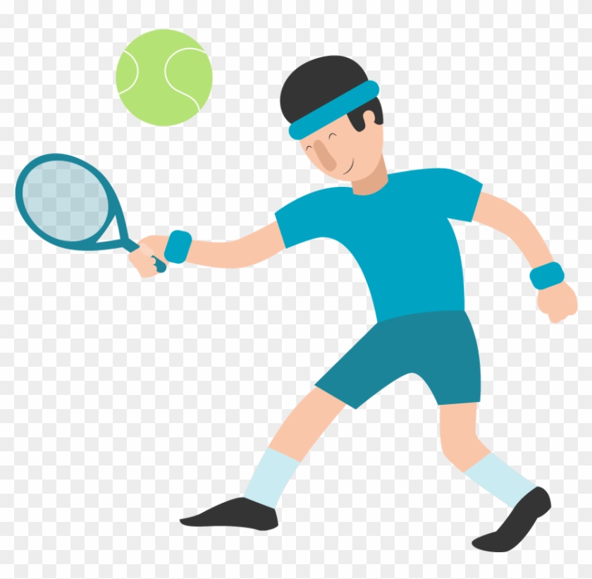 Infographic Sport Clip Art - ولد يلعب كرة التنس #205893
