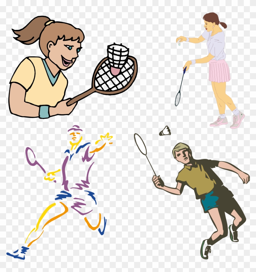 Sport Badminton Clip Art - Sport Badminton Clip Art #205989