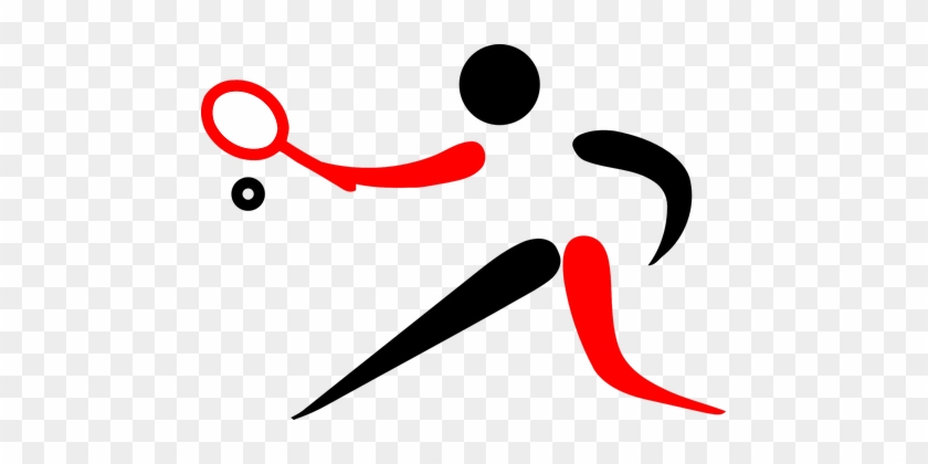 Tennis, Player, Racket, Court - Tennis Pictogram - Full Size PNG ...