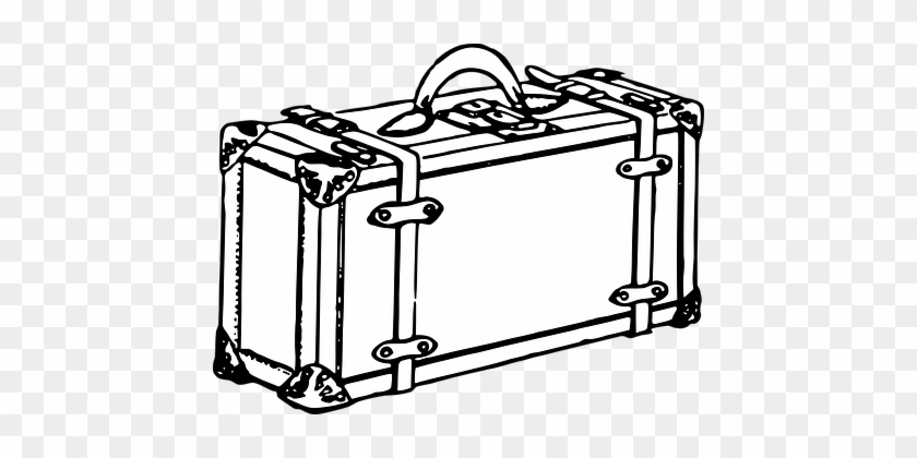 Suitcase Luggage Baggage Travel Journey Tr - Suitcase Old Fashioned Clipart #206059