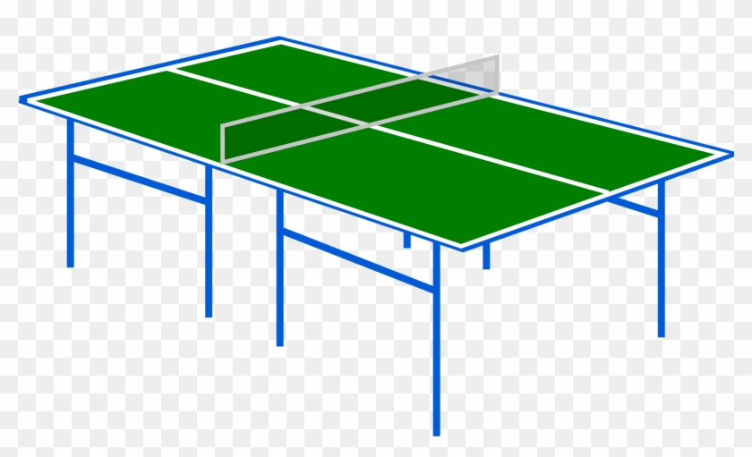 Table Tennis Racket Clip Art - Clipart Ping Pong Table #206092