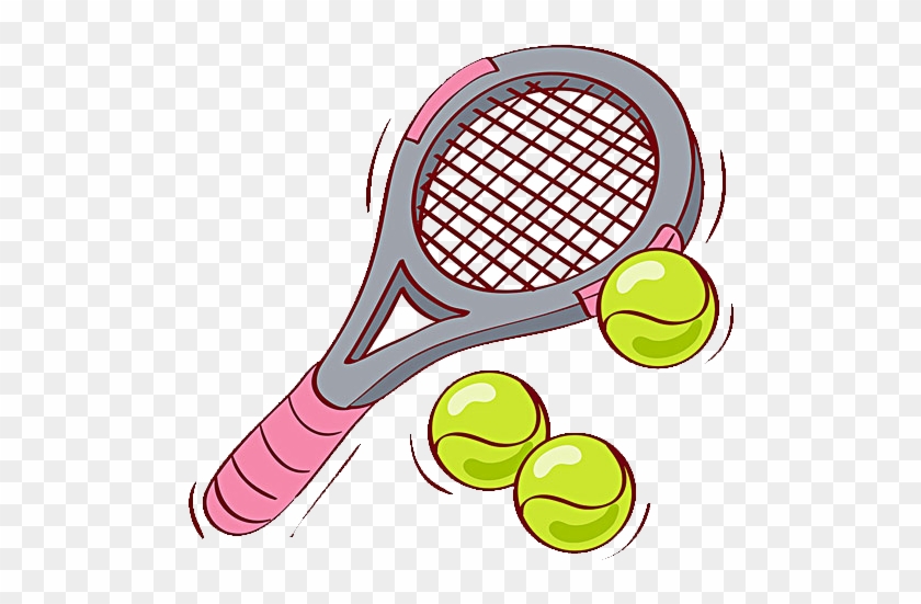 Racket Tennis Ball Illustration - Racket Tennis Ball Illustration #206107