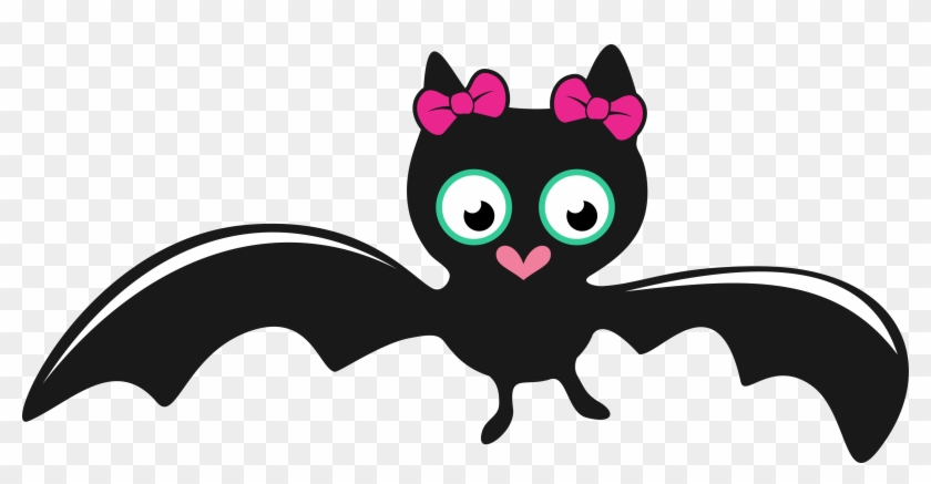 Bat Girl Cute Halloween Svg Cuttable Design - Cute Halloween Bat Clipart #206105