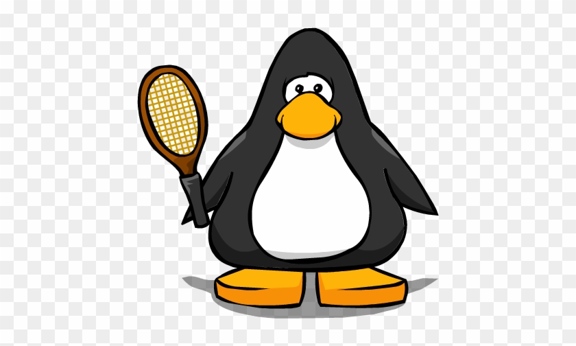 Tennis Racket On A Player Card - Club Penguin Fishing Rod #206117