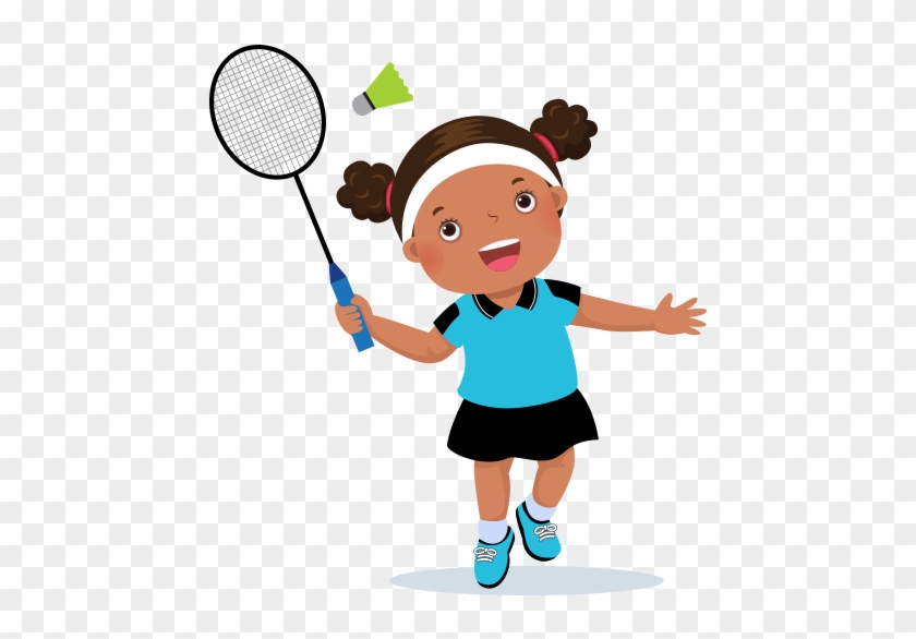 Clipart Badminton Oynayan Kız Çocuğu - Clip Art Playing Sports #206134