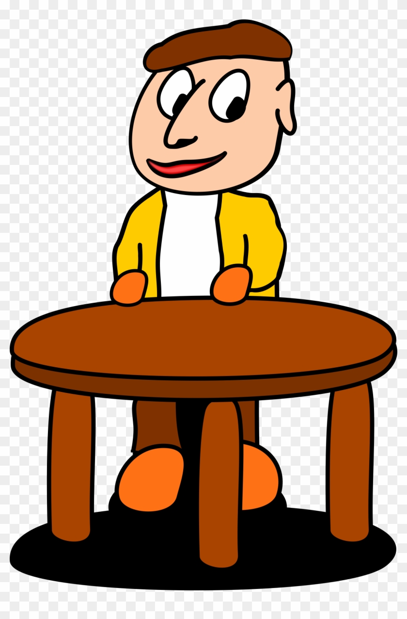 At The Table - Standing At Table Clipart #206346
