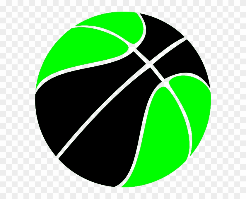 Green And Black Basketball Clip Art - Basketball Png #206458