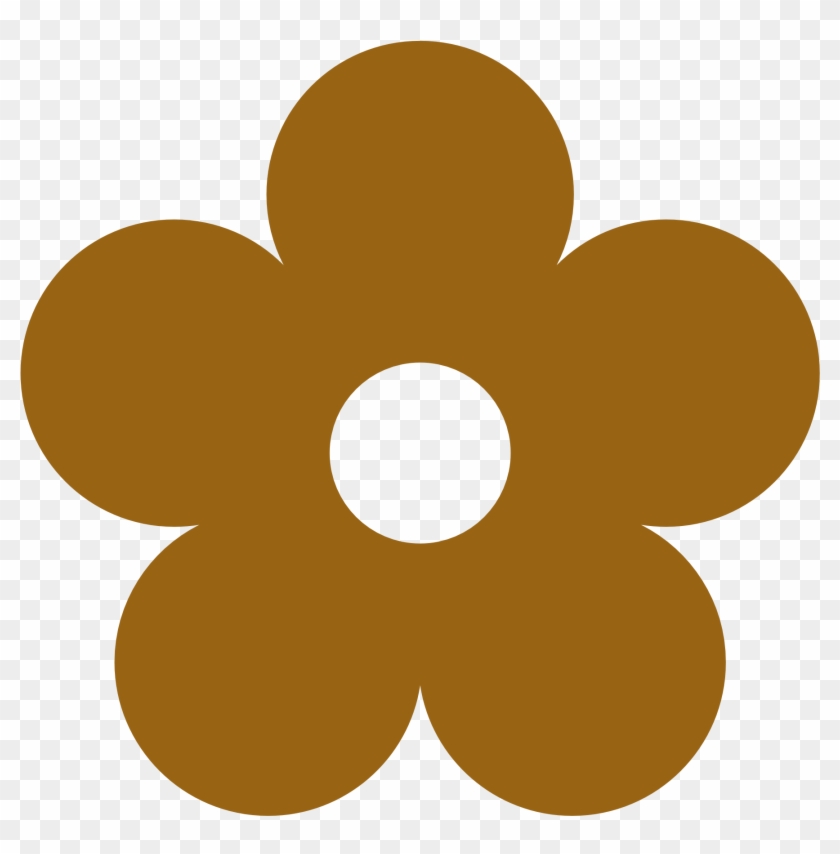 Brown - Color - Clipart - Golden Flower Clip Art #206562