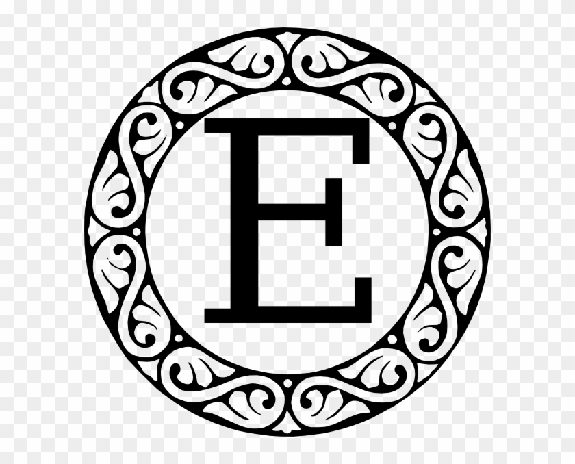 Monogram Letter E Clip Art At Clker - Fancy Letter T #206745