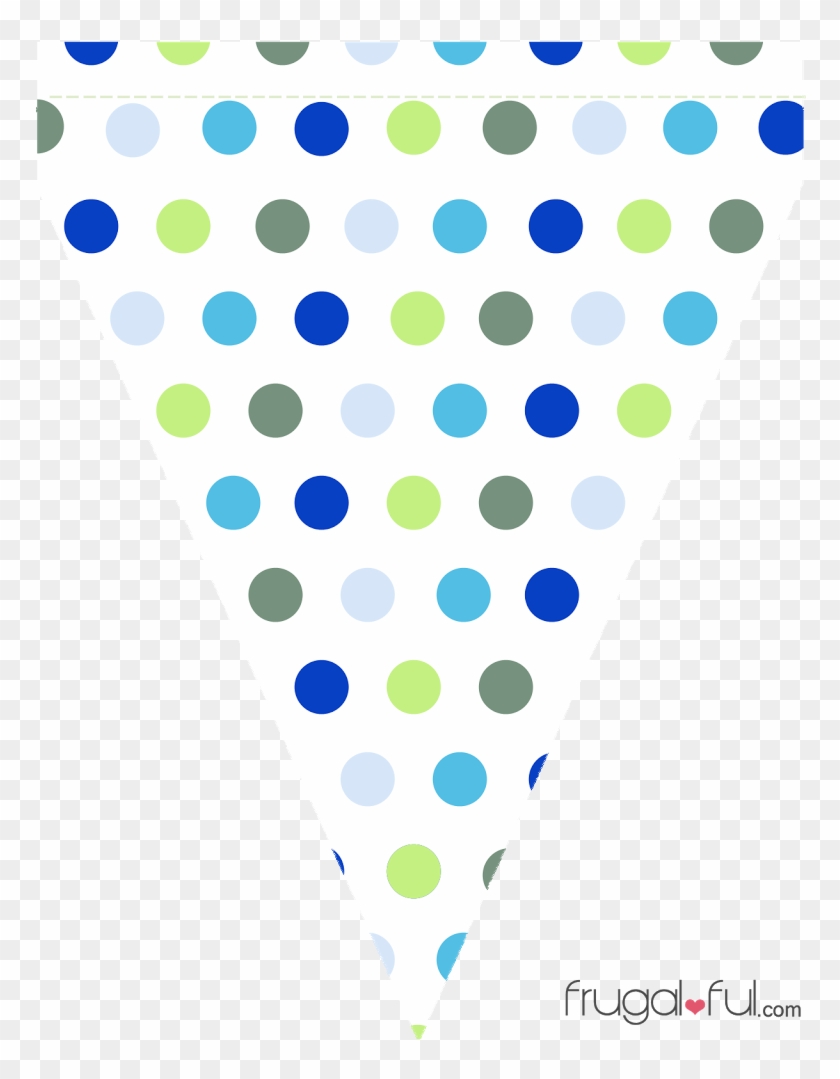 Free Printable Blue & Green Triangle Banner Template - Triangle Banner Template Blue #206762